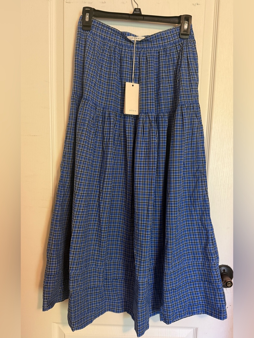 NWT Doen Sebastaine Skirt in Cassis Check - Picture 3 of 5